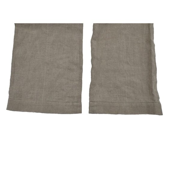 Michael Kors neutral 100 % linen straight leg full length pants Size 4 beige - Picture 8 of 10